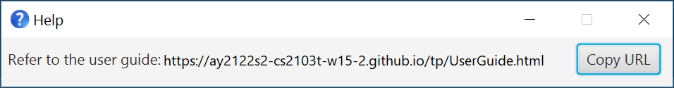 help message