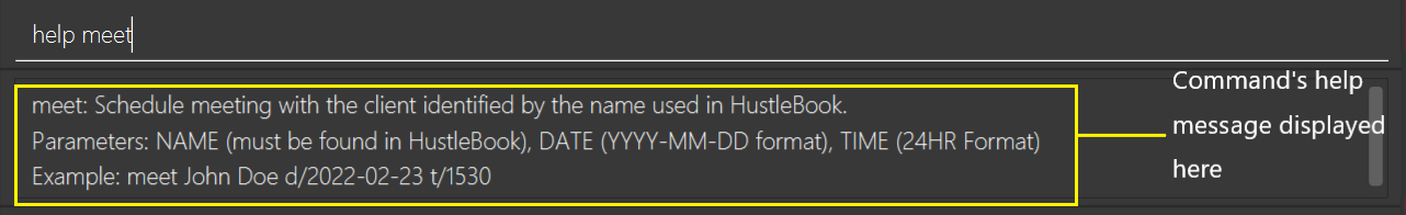 meet Help Message